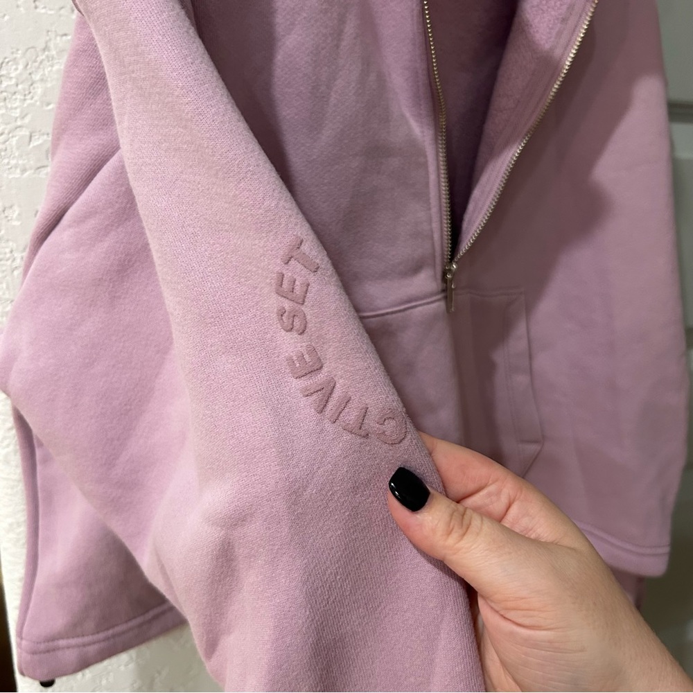 New Set Active Half Zip Pullover Crush Pink Purple - Picture 6 of 7